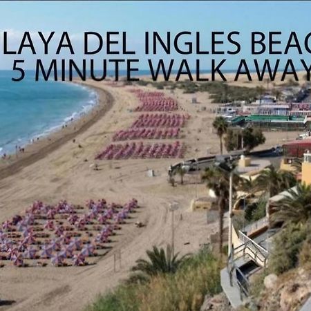 Ocean Front Cozy 2 Bedroom, 3 Beds Spacious- Netflix, Pool, Beach Lift & Fast Wifi Плая дел Инглес Екстериор снимка